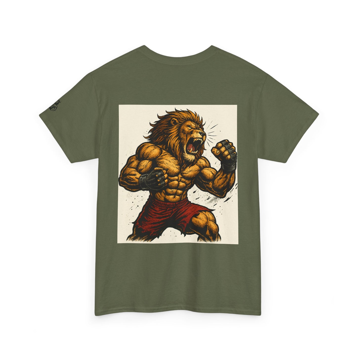 LionAr Unisex Cotton T-Shirt Fighting lion