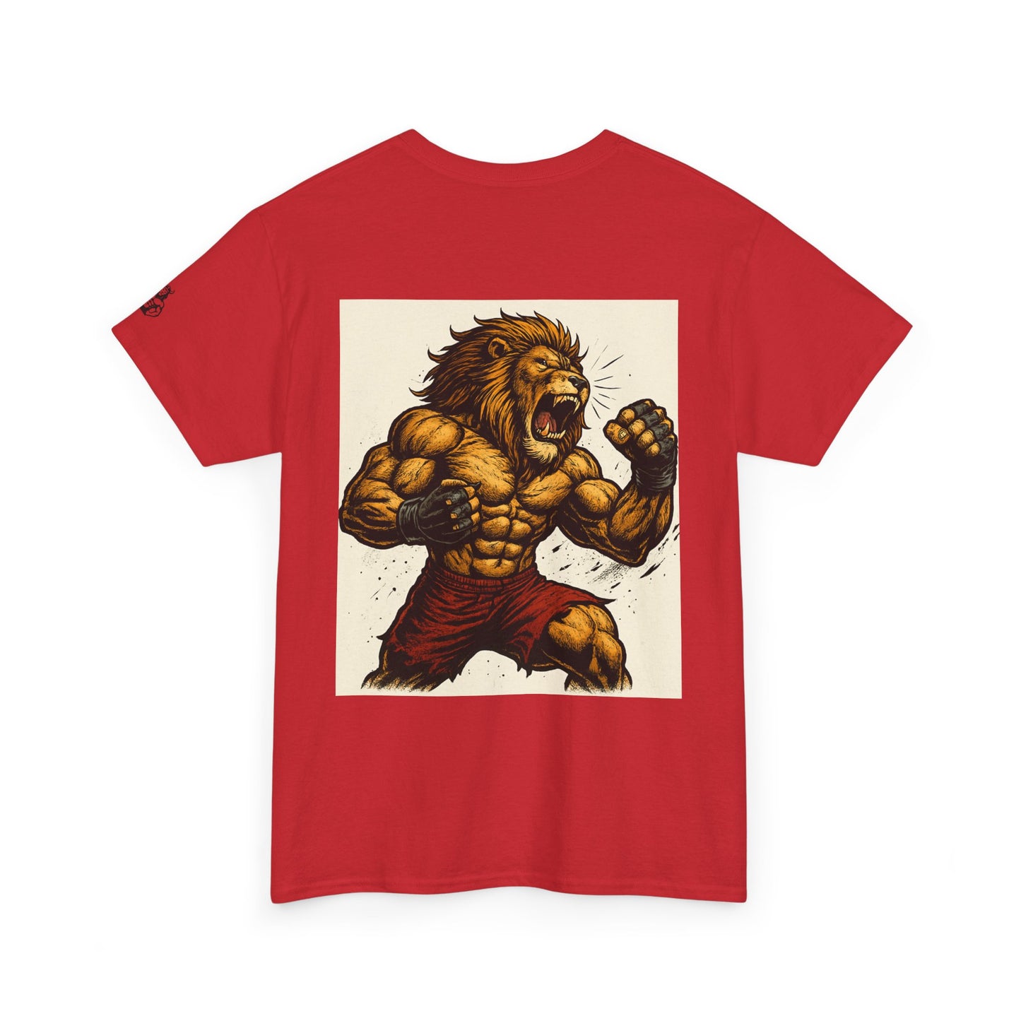 LionAr Unisex Cotton T-Shirt Fighting lion